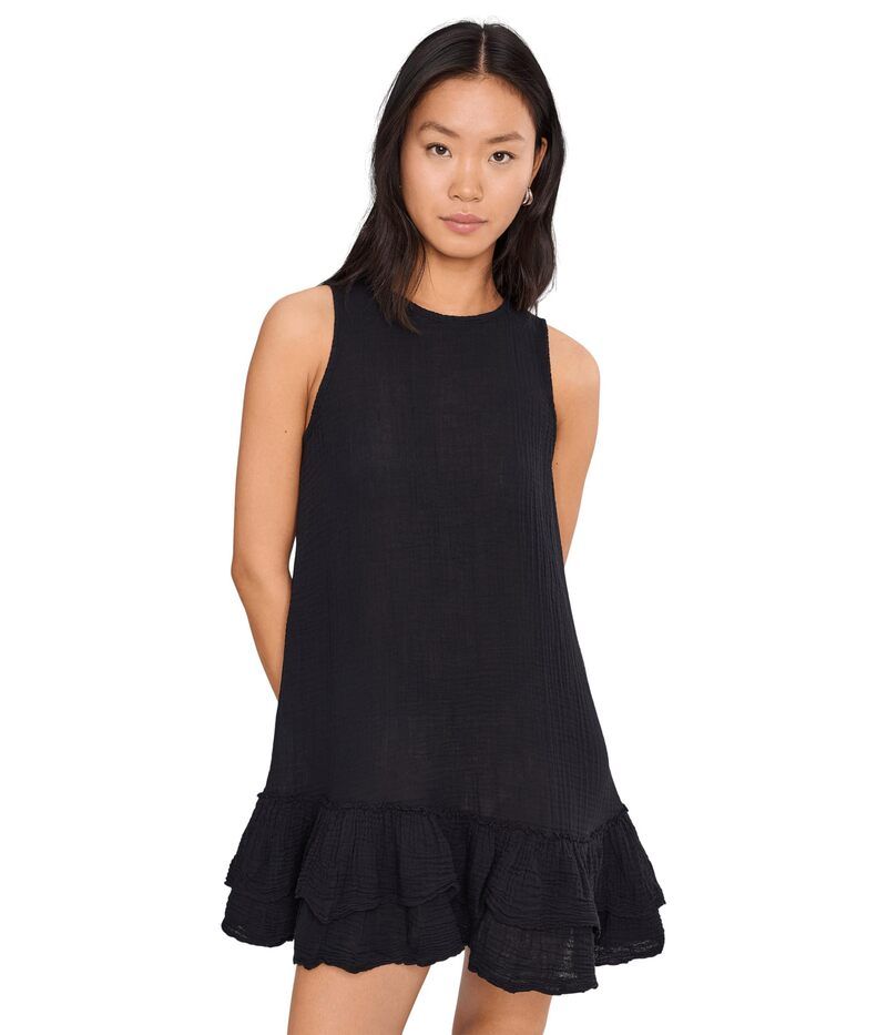 マイケルスターズ レディース トップス ワンピース フリル ミニ Michael Stars Dhaliah Ruffle Mini Dress Black ブラック