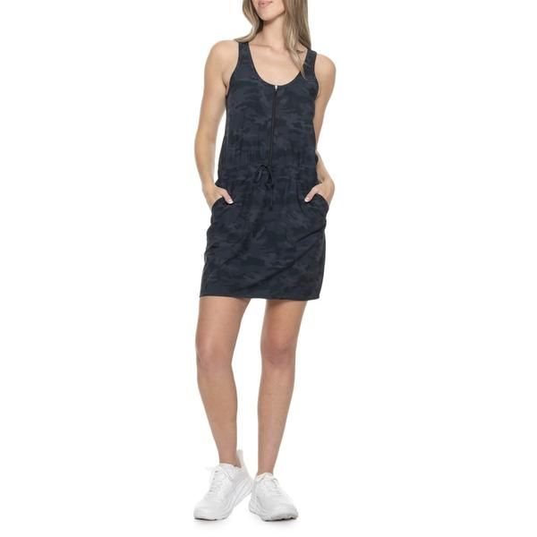 クリムゾンクローバー レディース トップス ワンピース ショートパンツ ノースリーブ Krimson Kloveremy Dress with Liner Shorts UPF 50 Zip Neck Sleeveless Camo