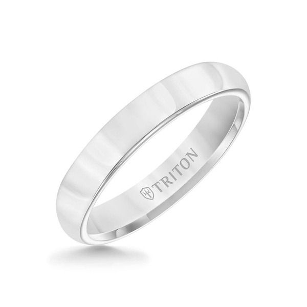 トリトン レディース アクセサリー 指輪 Triton 4MM Tungsten Carbide Ring with Bright Finish and Flat Edge Metallic Silver シルバー