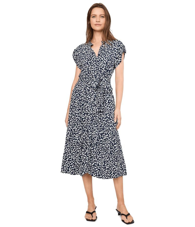 ニックプラスゾーイ レディース トップス ワンピース Niczoe Leopard Sketch Sonni Dress Indigo Multi インディゴ
