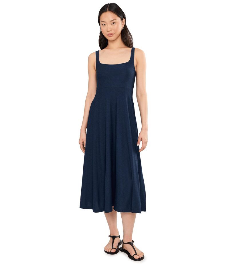 ビヨンドヨガ レディース トップス ワンピース ミディ Beyond Yoga Featherweight Athe Ready Square Neck Midi Dress Nocturnal Navy ネイビー