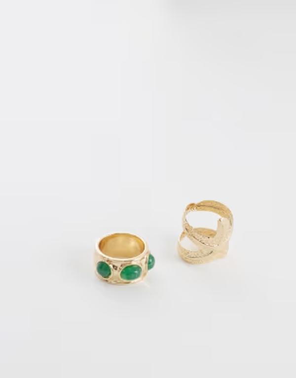 リクレイム ヴィンテージ レディース アクセサリー リング Reclaimed Vintage 2 pack starfish ringold ゴールド