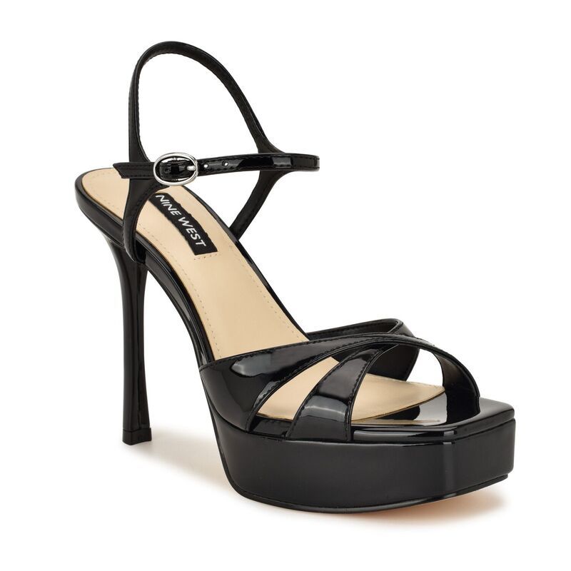 ナインウェスト レディース シューズ パンプス サンダル ヒール Nine Westates Womenstiletto Heel Square Toe Dressandals Black ブラック