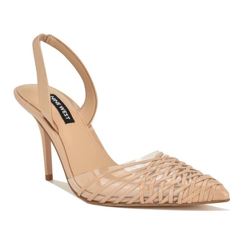 ナインウェスト レディース シューズ パンプス Nine West Pemma Womens Pointed Toe Slingback Pumps Light Natural