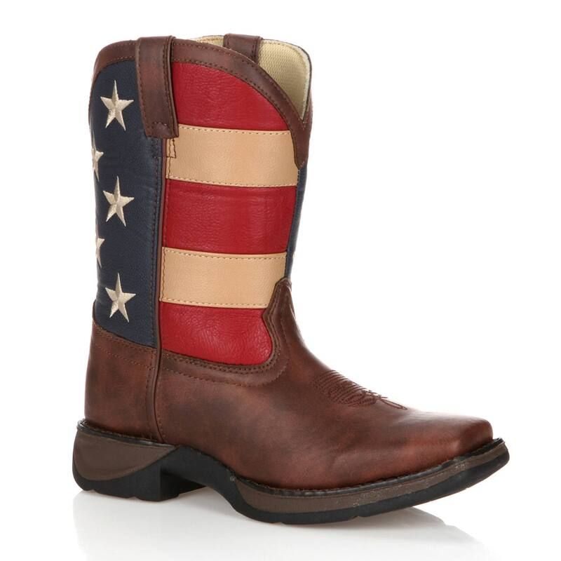 ドゥランゴ レディース シューズ ブーツ・レインブーツ Durango Kids American Flag 8in Western Boots Brown ブラウン