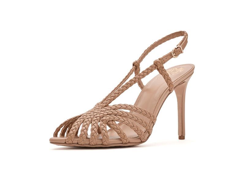 ヴィンスカムート レディース シューズ ヒール サンダル Vince Camuto Hannie Caged Toe Slingback Peep Toe Sandals Milk Tea