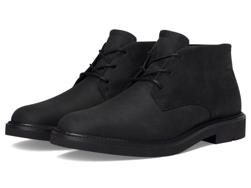 エコー メンズ シューズ ブーツ・レインブーツ レース ECCO London Lace Up Waterproof Chukka Boots Black Nubuck ブラック