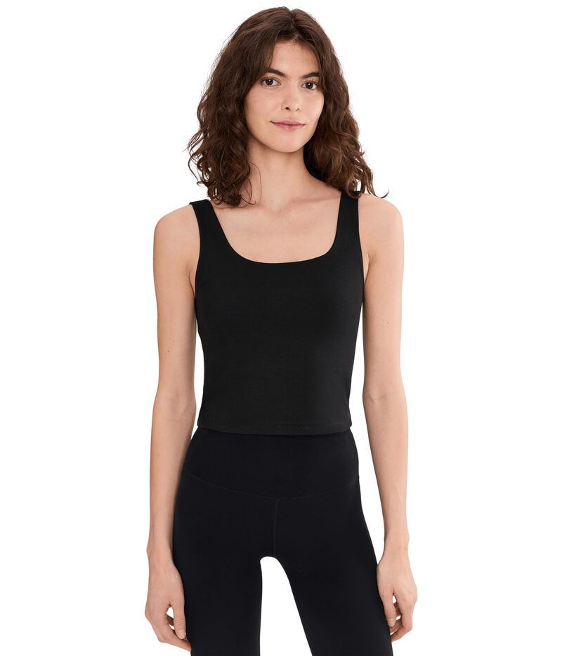 パクト レディース トップス シャツ PACT On The GoTo Square Neck Tank Black ブラック