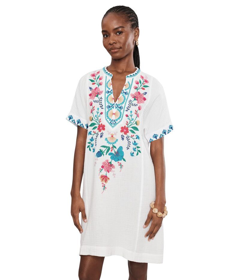 ジョニーワズ レディース トップス ワンピース Johnny Washort Sleeveasy Seamedress Soline White ホワイト