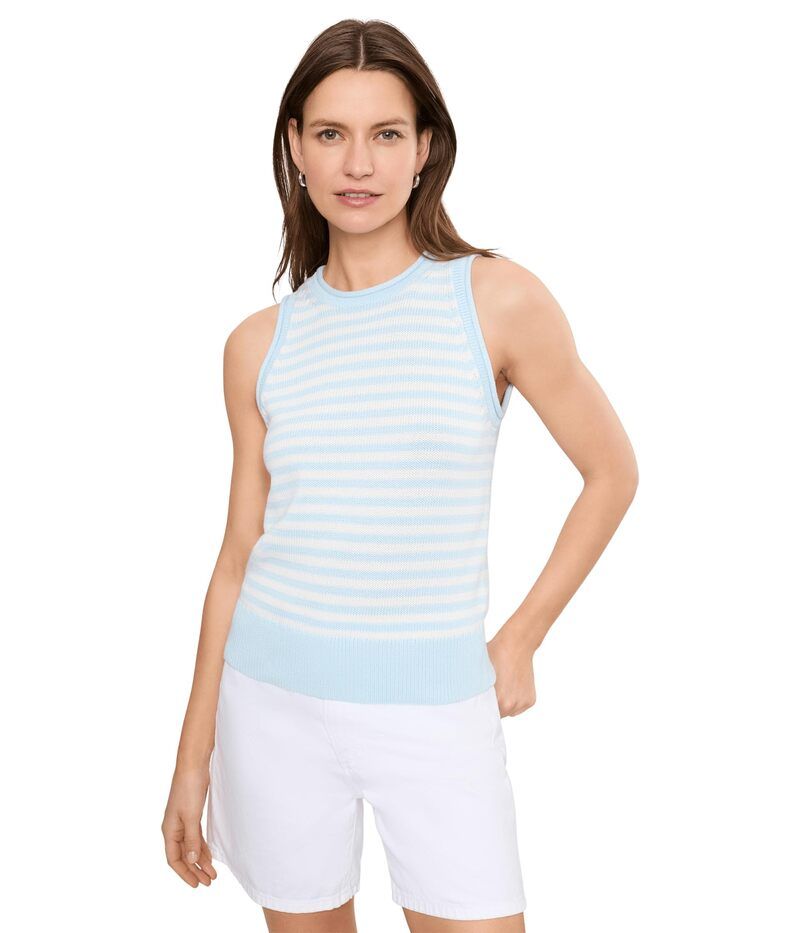 ヴァインヤードヴァインズ レディース トップス シャツ セーター コットン Vineyard Vines Cotton Sweater Tank Rocks Blue Stri ブルー
