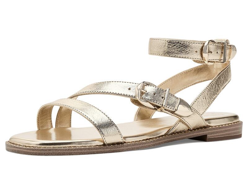 ヴィンスカムート レディース シューズ サンダル Vince Camuto Neiko Double Buckle Strappy Flat Sandals Egyptian Gold ゴールド