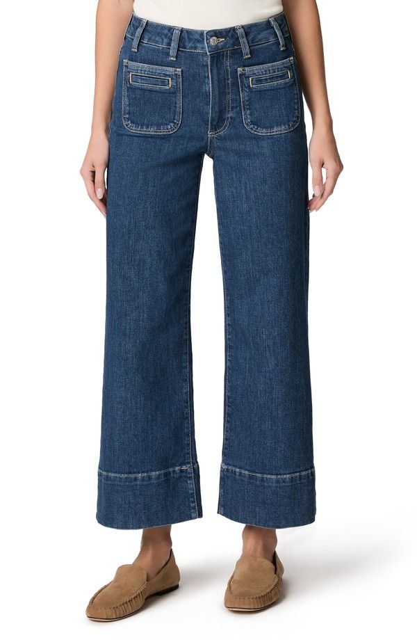 ペイジ レディース ボトムス デニムパンツ ワイドレッグ アンクル ジーンズ PAIGE Anessa Front Pocket Ankle Wide Leg Jeans Navigator