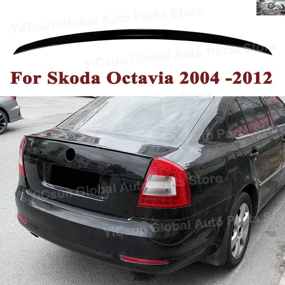 シュコダ オクタビア 2004 - 2012 スポイラー ABS樹脂 プライマーカラー リアトランク スポイラーウィング 車カスタム パーツ