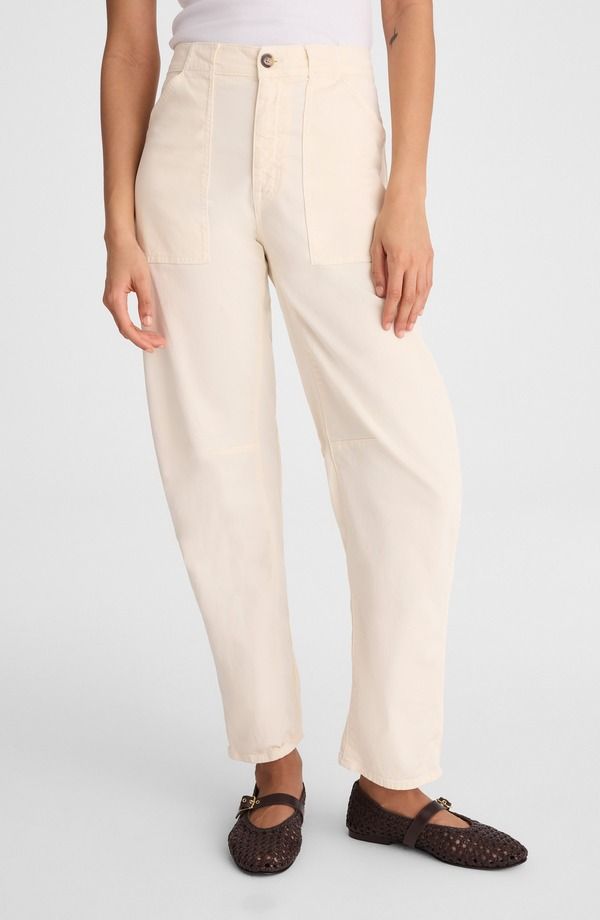 メイドウェル レディース ボトムス カジュアルパンツ Madewell Darted Barreleg Pants Vanilla
