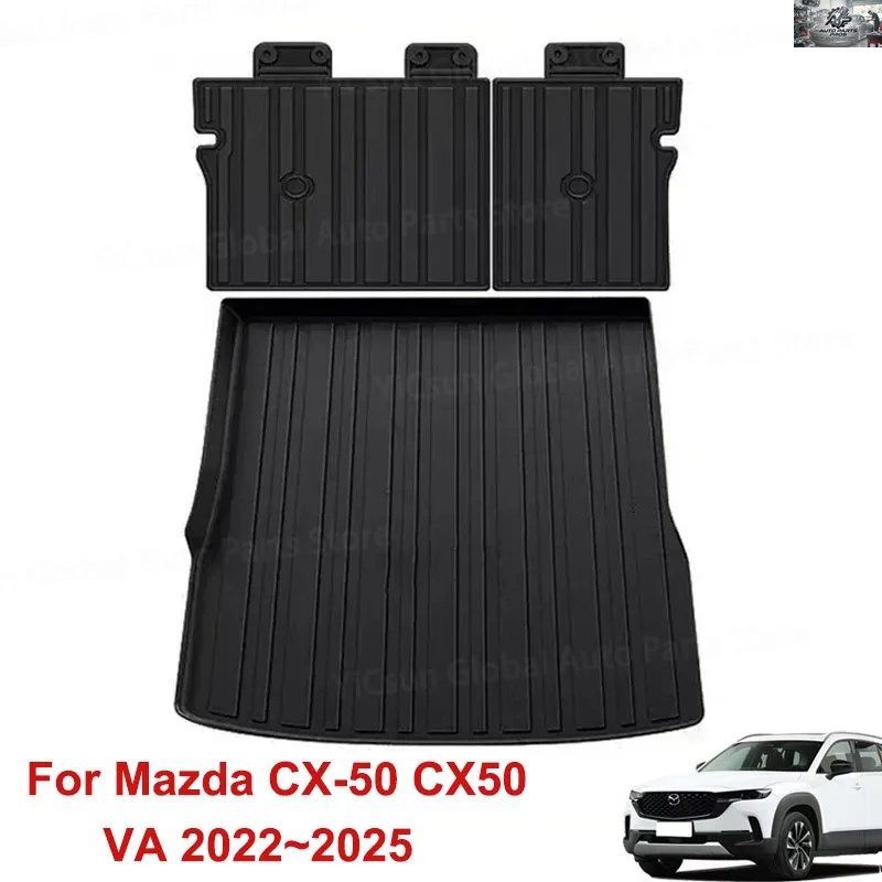 マツダ CX-50 CX50 VA 2022 - 25 防水カーペット 汚れ防止トレイ TPE 収納パッド 車のリアトランクマット