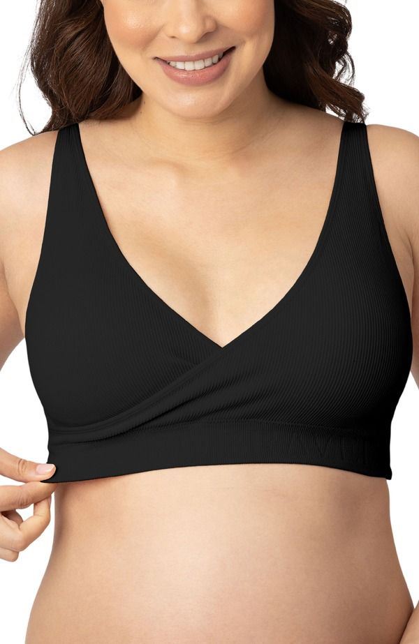 キンドリッド ブレイブリー レディース アンダーウェア ブラジャー Kindred Bravely Sublime Adjustable Crossover Nursing Lounge Bra Fitsizes 30B40D Black ブラック
