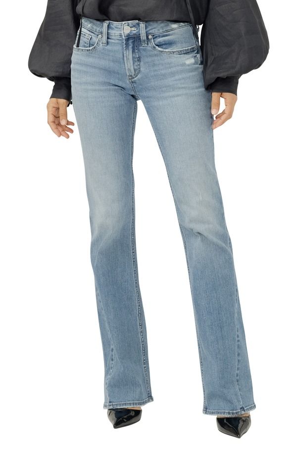 シルバー ジーンズ レディース ボトムス デニムパンツ ブーツカット ブーツ Silver Jeans Co Suki Curvy Mid Rise Bootcut Jeans Haze