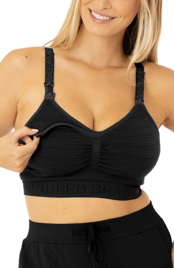 キンドリッド ブレイブリー レディース アンダーウェア ブラジャー Kindred Bravely Busty Sublime HandsFree Pumping Nursing Bra Sizing Options from EH Cup Black ブラッ