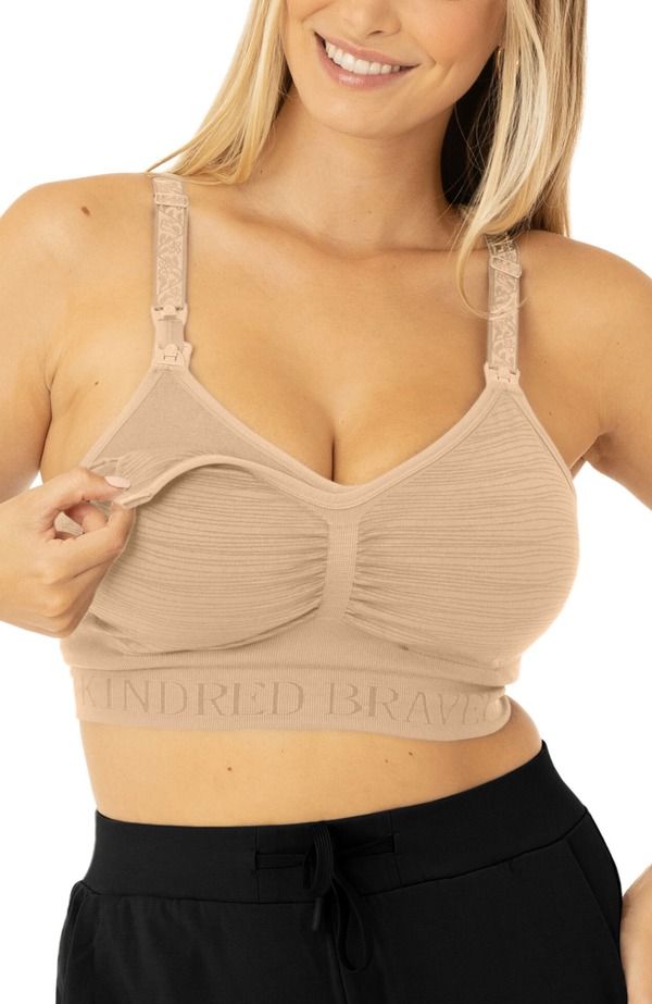 キンドリッド ブレイブリー レディース アンダーウェア ブラジャー Kindred Bravely Busty Sublime HandsFree Pumping Nursing Bra Sizing Options from EH Cup Beige ベージ