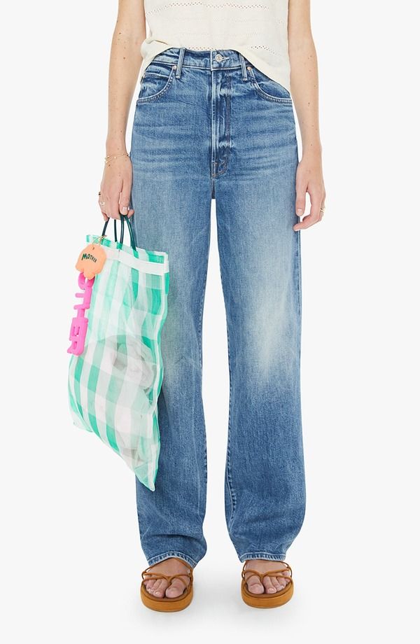 マザー レディース ボトムス デニムパンツ ストレート ハイウエスト ジーンズ MOTHER Tunnel Vision Sneak High Waist Relaxed Straight Leg Jeans Girls Just Wanto Have Sun