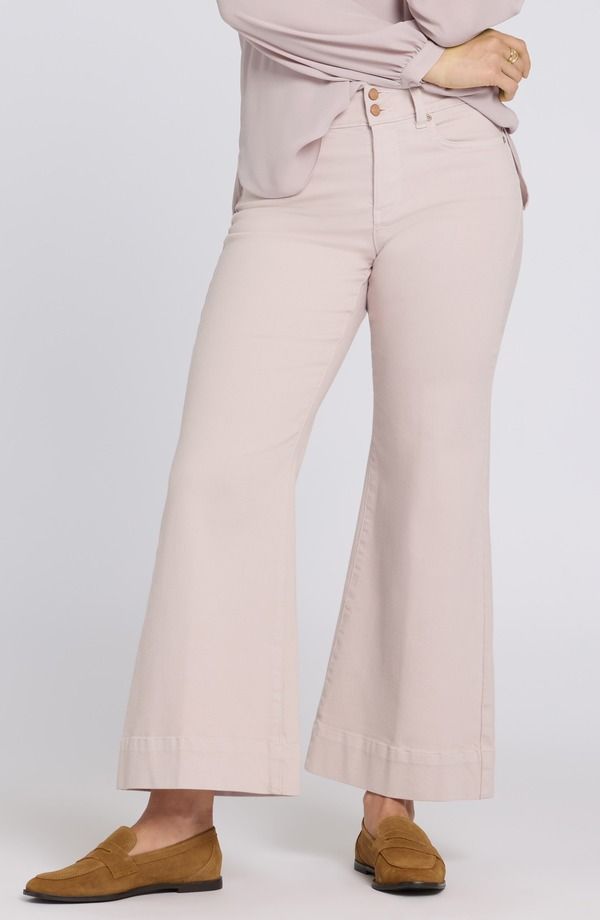 エヌワイディージェイ レディース ボトムス デニムパンツ ハイウエスト ジーンズ NYDJ Mia Cool Embrace High Waist Palazzo Flare Jeans Rock Flower