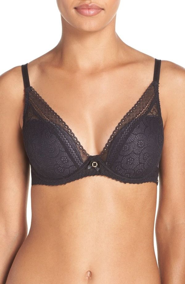 シャンテル レディース アンダーウェア ブラジャー Chantelle Lingerie Festivite Underwire Contour Bra Black ブラック