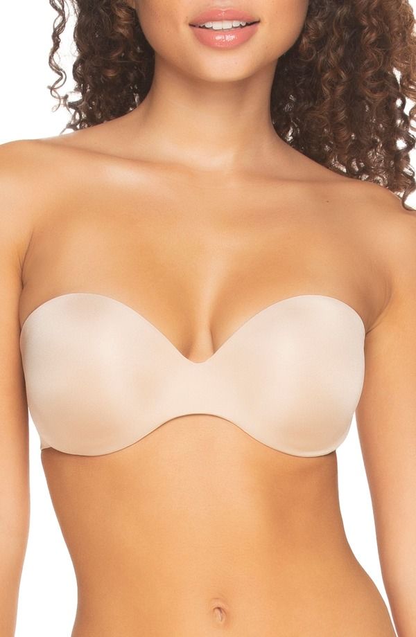 フェリナ レディース アンダーウェア ブラジャー ストラップレス Felina Body Luxe Convertible Strapless Underwire Contour Bra Warm Nude