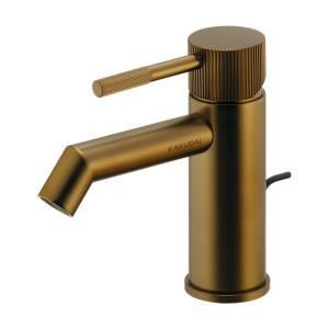【新品・5営業日で発送】KAKUDAI カクダイ シングルレバー混合栓(ショート・引棒つき・マットダークゴールド)【183-014AH-MDG】