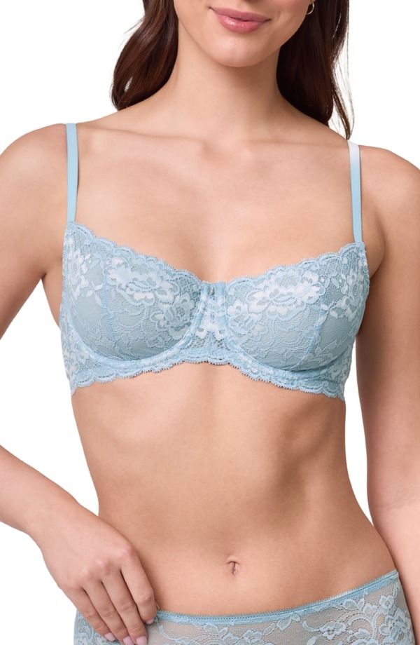 モンテル インティメイツ レディース アンダーウェア ブラジャー レース Montelle Intimates Flirt Lace Underwire Demi Bra DewdropChantilly