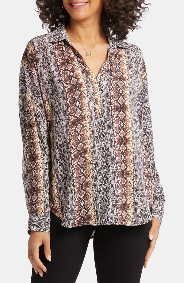 エヌワイディージェイ レディース トップス シャツ ジョーゼット NYDJ Becky Long Sleeve Georgette Top Ottavia