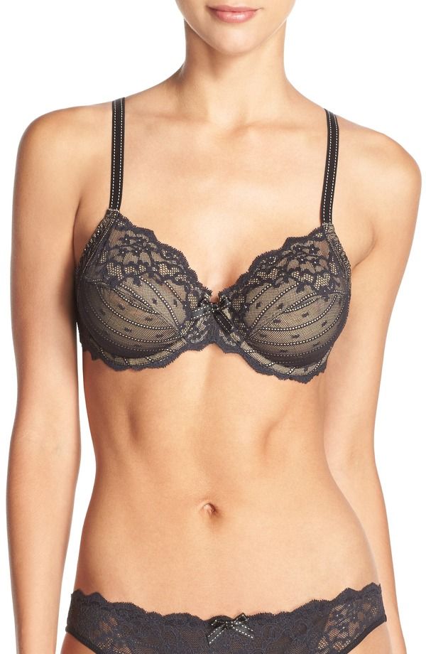 シャンテル レディース アンダーウェア ブラジャー Chantelle Lingerie Rive Gauche Full Coverage Underwire Bra Black ブラック