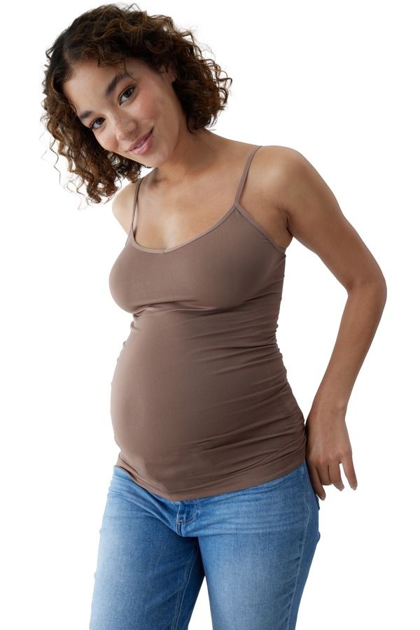 イングリッドイザベル レディース トップス シャツ マタニティ Ingrid Isabel The Cool Calm Cooling Seamless Maternity Cami Taupe トープ