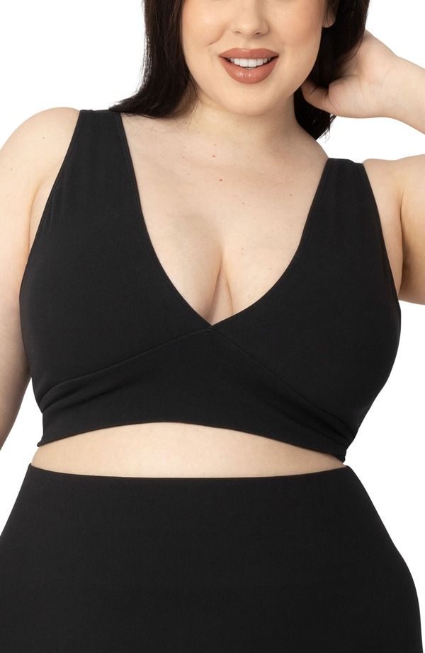 キンドリッド ブレイブリー レディース アンダーウェア ブラジャー マタニティ Kindred Bravely Busty Sublime Maternity Nursing Plunge Bra Fits 30E44H Black ブラック
