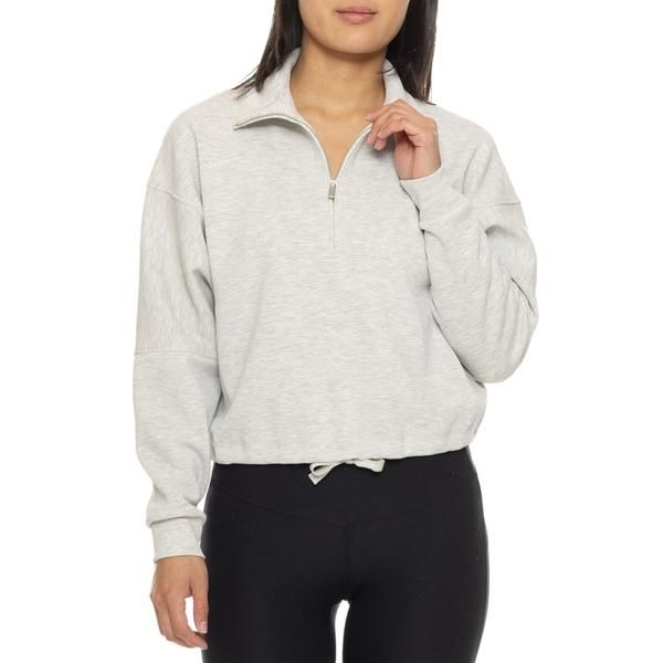 スウェッティベティ レディース トップス シャツ スタンドネック スウェット Sweaty Betty Sand Wash Funnel Neck Sweatshirt Zip Neck Ice Grey Marl グレー