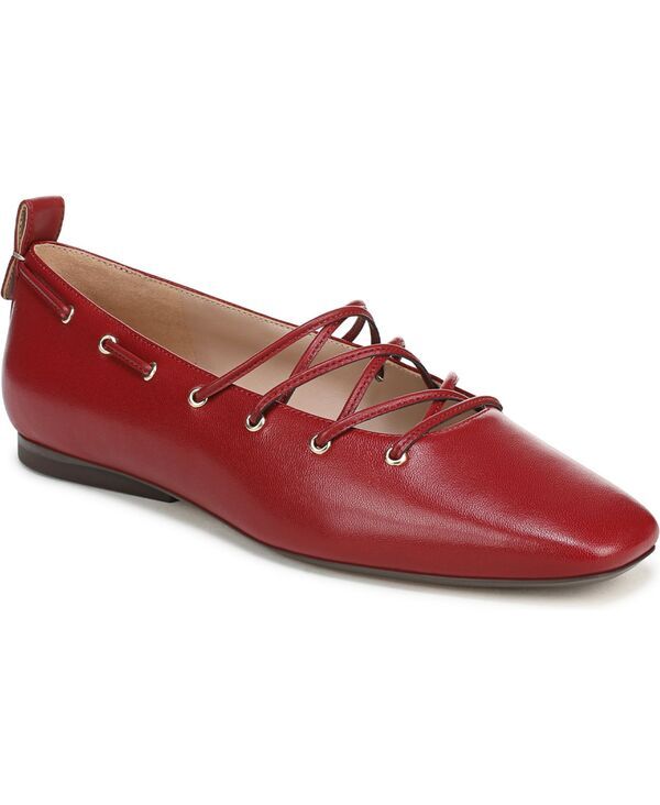 27 エディット ナチュラライザー レディース シューズ パンプス 27 EDIT Naturalizer Womens CarlaGhillie Square Toe Ballerina Flats Red Leather レッド