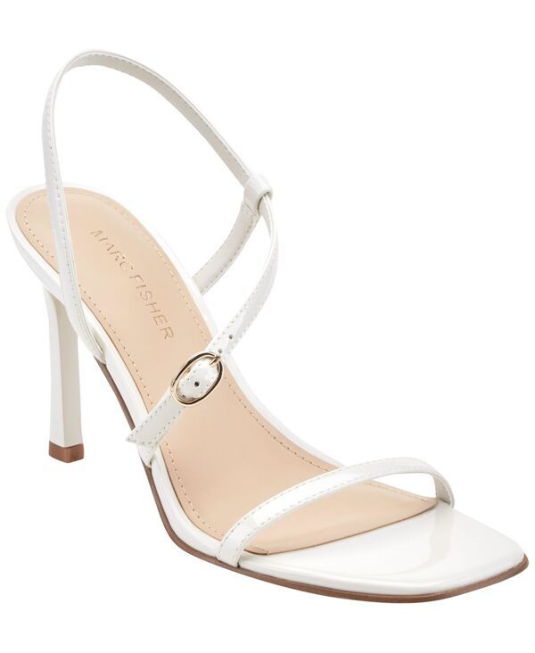 マークフィッシャー レディース シューズ サンダル Marc Fisher Womens Teah Strappy Stiletto Dressandals White Patent ホワイト