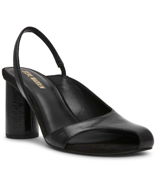 スティーブ マデン レディース シューズ パンプス Steve Madden Womens Janine Hooded Slingback Pumps Black Leather ブラック