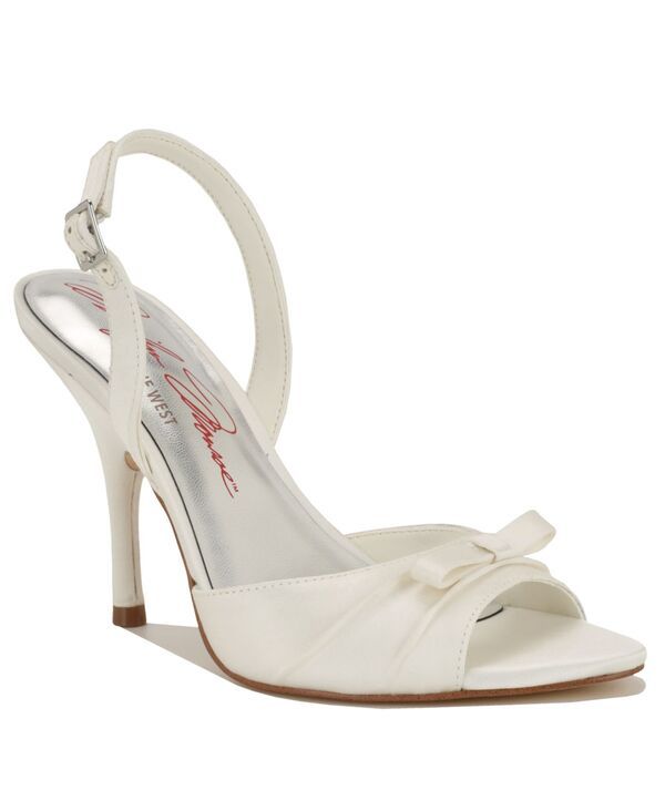 ナインウェスト レディース シューズ サンダル Nine West x Marilyn Monroe Womens Vixxie Stiletto Dressandals White Satin ホワイト