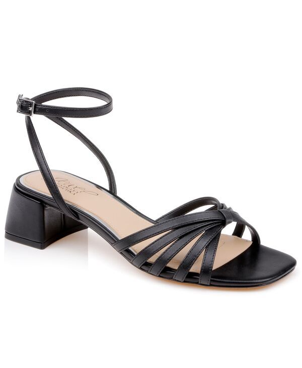 ジュウェルダグレイミシュカ レディース シューズ サンダル Jewel Badgley Mischka Womens Pasco Square Toe Dressandals Black Leather ブラック