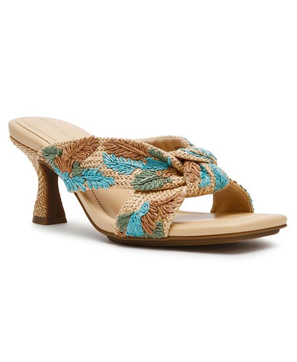 アンクライン レディース シューズ サンダル Anne Klein Womens Jezebel Square Toe Dressandals Raffia Multi マルチカラー