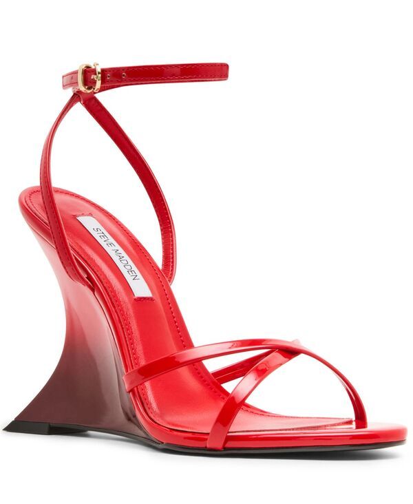 スティーブ マデン レディース シューズ サンダル Steve Madden Womens Layerstrappy Sculpted Wedge Sandals Red Multi レッド