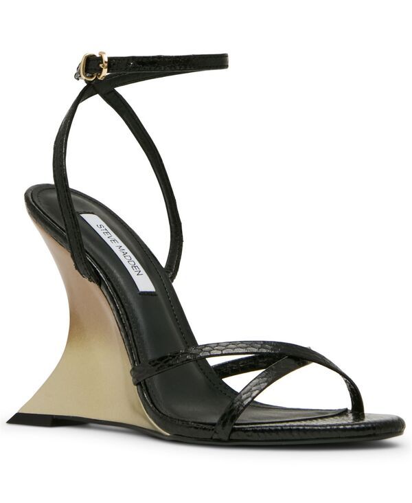 スティーブ マデン レディース シューズ サンダル Steve Madden Womens Layerstrappy Sculpted Wedge Sandals Black Multi ブラック
