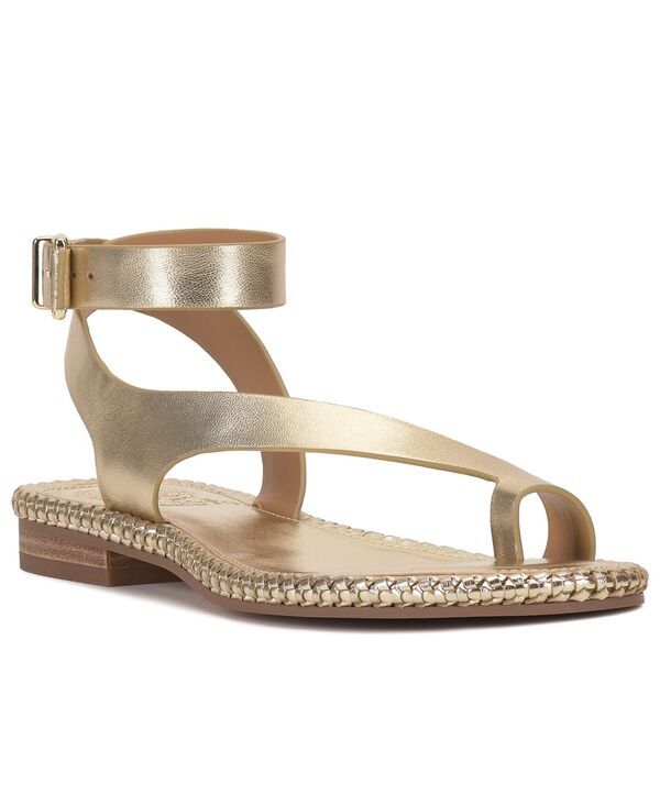 ヴィンスカムート レディース シューズ サンダル Vince Camuto Womens Libahs Braided ToeLoop Round Toe Flat Sandals Egyptian Gold Metallic ゴールド