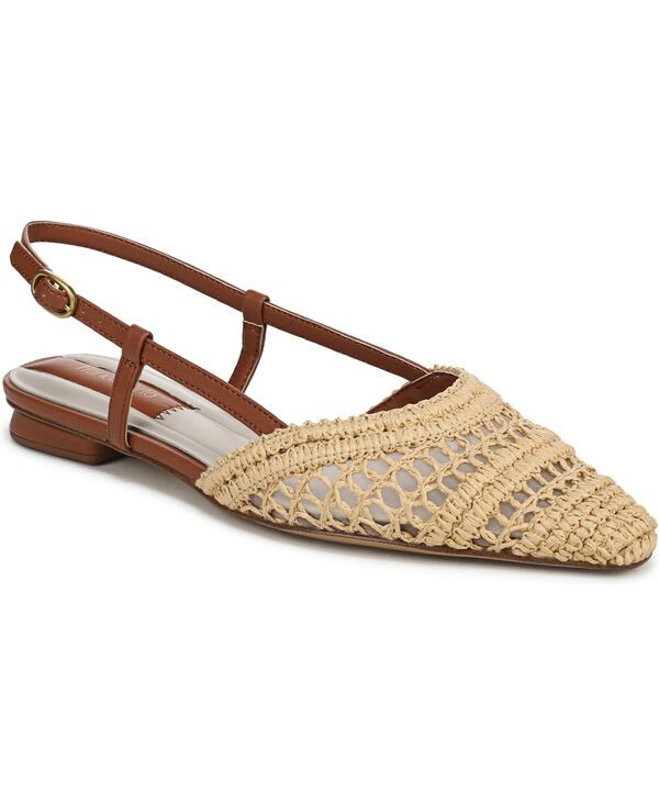 フランコサルト レディース シューズ パンプス Franco Sarto Womens Riona Slingback Flats Brown Multi Faux Raffia ブラウン