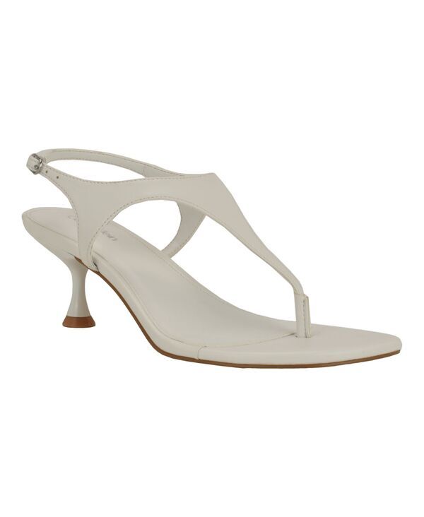 カルバンクライン レディース シューズ サンダル Calvin Klein Womens Portia Thong Dressandals White ホワイト
