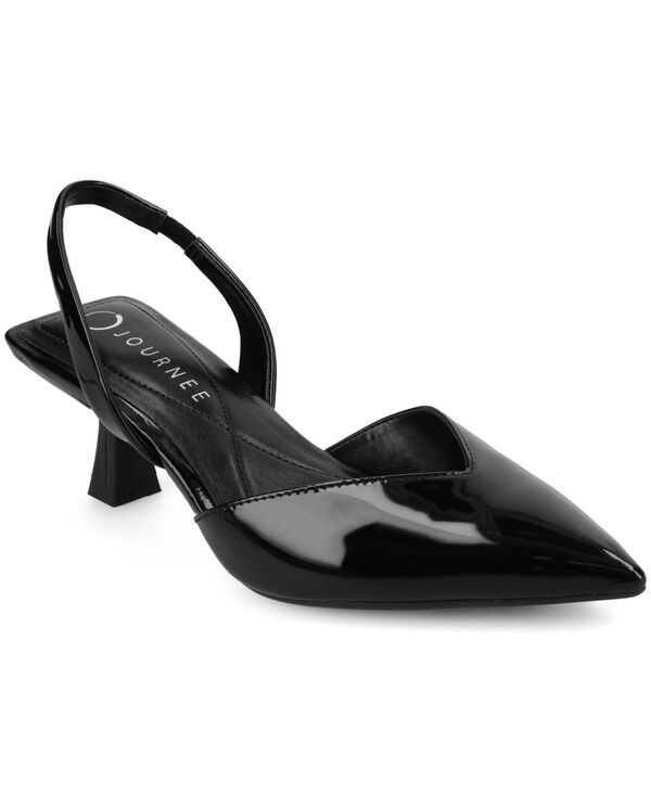 ジュルネ コレクション レディース シューズ パンプス Journee Collection Womens Fallon Low Pointed Toe Pumps Black Patent ブラック