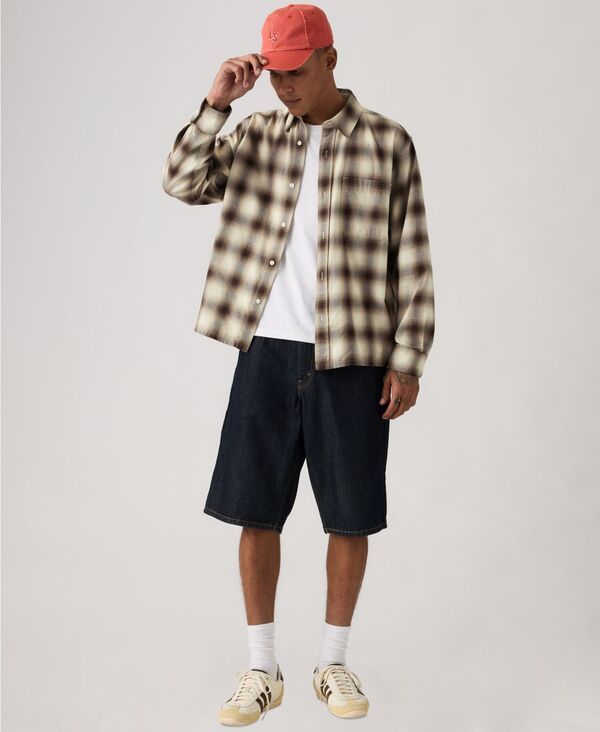 リーバイス メンズ ボトムス ハーフパンツ・ショーツ ショートパンツ ローライズ Levis Mens 470 LowRise 14 Baggy Shorts Rinse Ruler