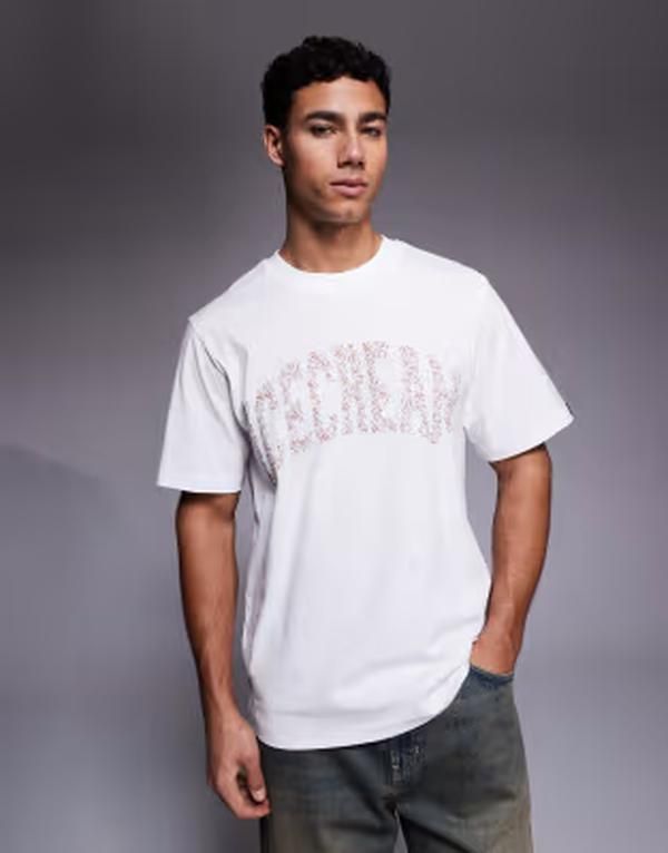 アイスクリーム メンズ トップス Tシャツ ロゴ ICECREAM sprinkles logo Tshirt WHITE ホワイト