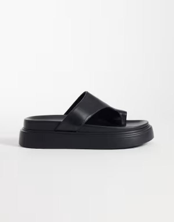トニービアンコ レディース シューズ サンダル レザー Tony Bianco Jazzy flat sandals leather Black nappa ブラック
