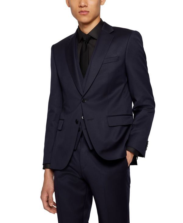 ヒューゴボス レディース アウター ジャケット・ブルゾン ジャケット Hugo Boss BOSS Mens SingleBreasted Jacket Dark Blue ブルー